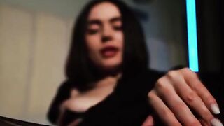 A hot beauty got her pussy greased with oil and fucked hard