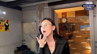 Spying for a hot stepmom in the shower and cumming in her pussy - Eva Soda