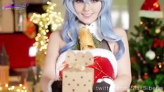 Merry Christmas with sweet Ganyu Sia Siberia’s wet pussy