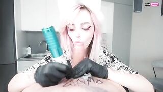 Getting a tattoo at home with a cute, sweet babe
