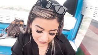Blonde girl fucks on the cable car in Colombia