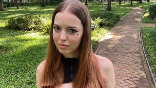A pick-up guy shot his dick into a beautiful Russian schoolgirl’s mouth