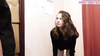 A beautiful slut was caught stealing chips and subjected to a harsh punishment