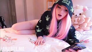 Pervert guy found his step mom's porn collection and stuffed her panties