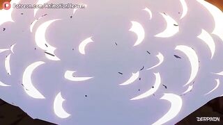 Cartoon gangbang with monsters, furry, DP, anal, and big tits hentai action