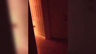 Exhibitionist redhead gets fucked by neighborhood voyeurs in POV