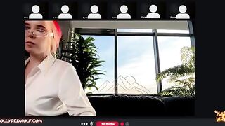 A girl has sex with her boyfriend in a Zoom meeting