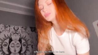 A red-haired beauty approached the guy and immediately began to seduce him with her irresistible charm