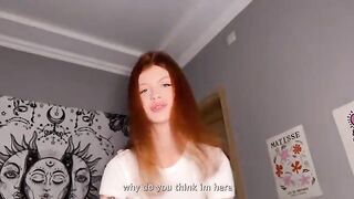 A red-haired beauty approached the guy and immediately began to seduce him with her irresistible charm