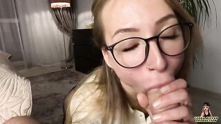 The boss stuffed the sexy secretary with his cock after work