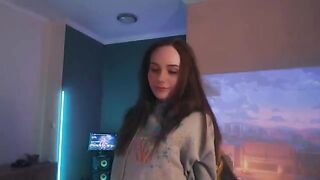 A cute girl has a wet dream about her stepbrother