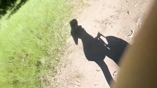 A cute girl gets fucked in the middle of the forest