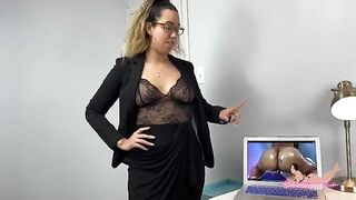 The angry wife catches her husband in the middle of a porn session