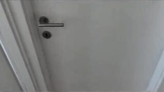 The neighbor wanted sex and the condom ended up in her pussy