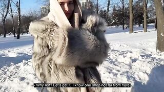 Fucked a hot slut while walking the dog doggy style