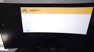 Petite cyclist gives the tourist a passionate bike tour
