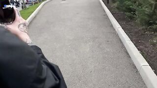 A guy fucked student in supermarket and came on her face