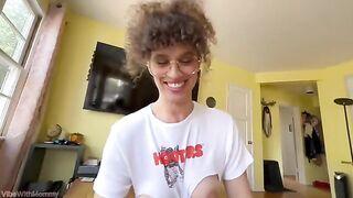 Hooter stepmom gets ass fucked and begs for creampie