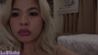 A pinay gets hornier after a shoot and gets fucked raw on the couch