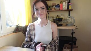 A nerdy girl showed her real face and proved she could dominate with intense anal play