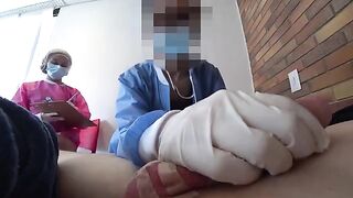 Two wild nurses checked my cock in the hospital. Public nuts!