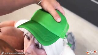 Instead of coffee, hot blondie offered rough sex in POV style