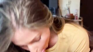 Guy filming his sex with the hot brunette babe, she’s not happy