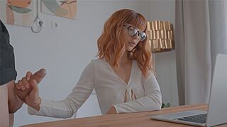 A young cute babe got fucked on a zoom meeting