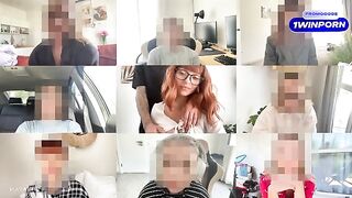 A young cute babe got fucked on a zoom meeting