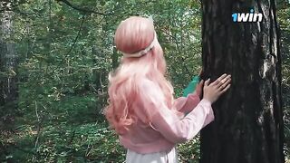 A beautiful woman got lost in the forest and met a forester with impressive attributes