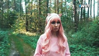 A beautiful woman got lost in the forest and met a forester with impressive attributes