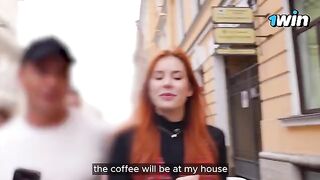 A busty woman met a YouTuber and got intimate at his place