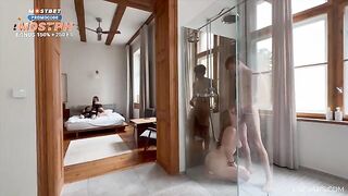Two couples fucked in the shower, it was amazing to see!