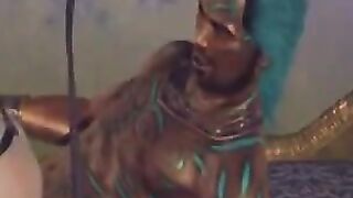 A cute brunette girl has fun on a big cock