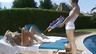 The lesbian beauties are gentle with each other’s bodies