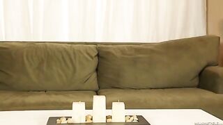 A beautiful, ripe woman with big tits in a black dress gets fucked hard