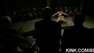 The leader tied girls in bondage and fucked them with vibrators