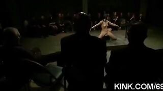 The leader tied girls in bondage and fucked them with vibrators