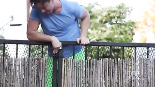 A neighboring guy fucks our girl with big natural tits