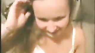 A young girl has sex with a guy in this steamy homemade scene