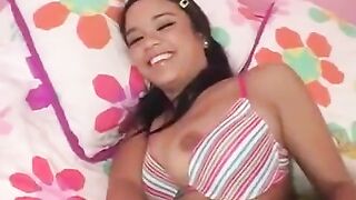 Cute brunette girl Broshka has sex with a man with a big dick