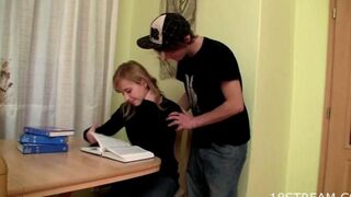 A girl gave herself to her stepbrother in a passionate encounter