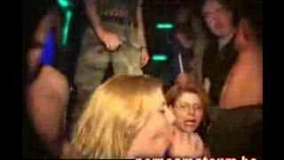 Bunch of sluttish whores resting in the club after getting fucked