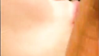 A man came out to his girlfriend near the pool and made cumshot on her face