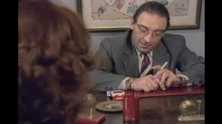 A 50-year-old man forces his way with a young student on the table