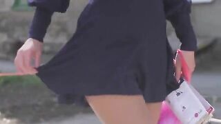A very beautiful girl shows her sexual charms