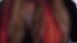 Three guys with flaps fucked a sexy blonde in stockings