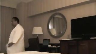A man brought a prostitute to the hotel room and started to undress her