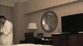 A man brought a prostitute to the hotel room and started to undress her