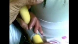 The guy crumpled appetizing girls in the bus